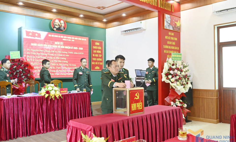 Đảng bộ Đồn Biên phòng cửa khẩu cảng Vạn Gia tổ chức Đại hội nhiệm kỳ 2025 - 2030