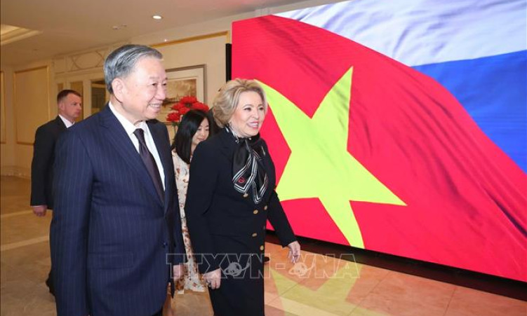 Tổng Bí thư Tô Lâm hội kiến Chủ tịch Hội đồng Liên bang Nga
