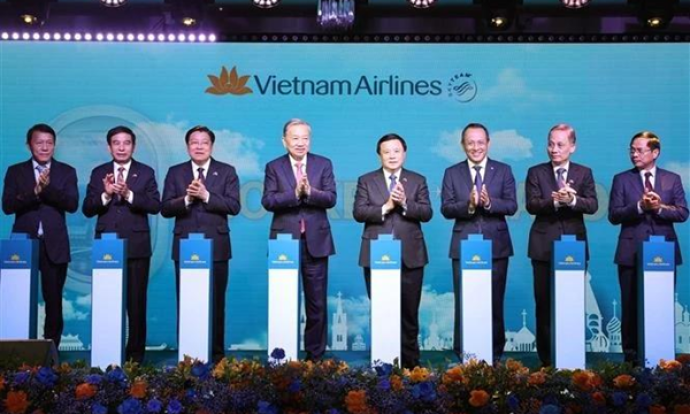 Party chief attends inauguration of Hà Nội – Moscow direct flight