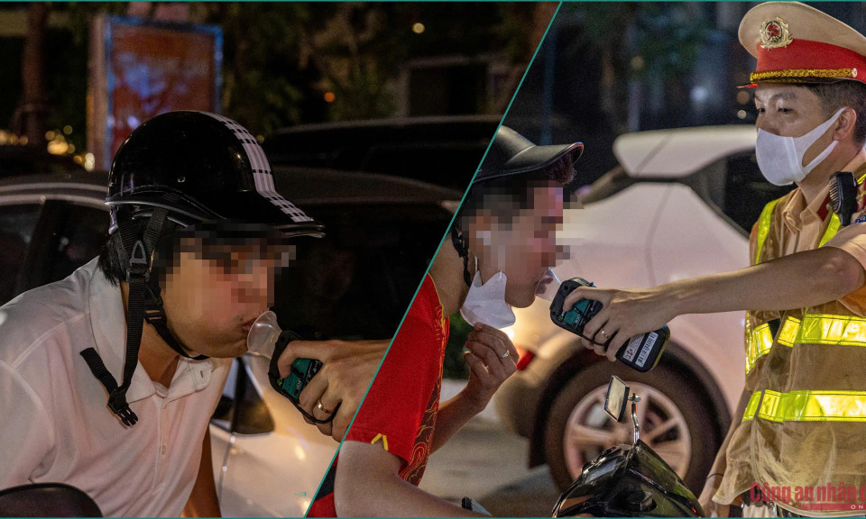 Kiểm tra nồng độ cồn, nhiều tài xế xe máy lý do “đi gần, uống ít”