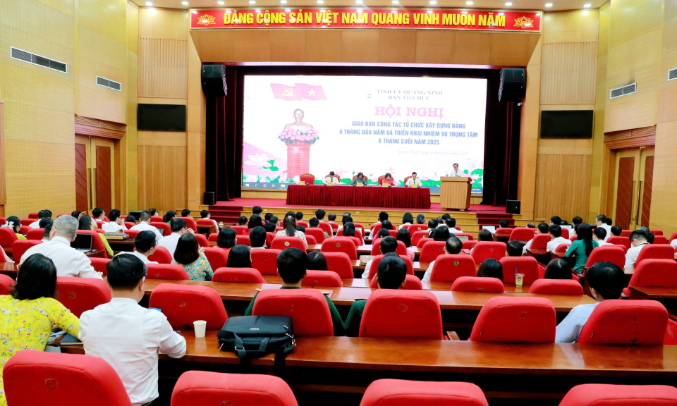 Ban Tổ chức Tỉnh ủy giao ban 6 tháng đầu năm, triển khai nhiệm vụ 6 tháng cuối năm