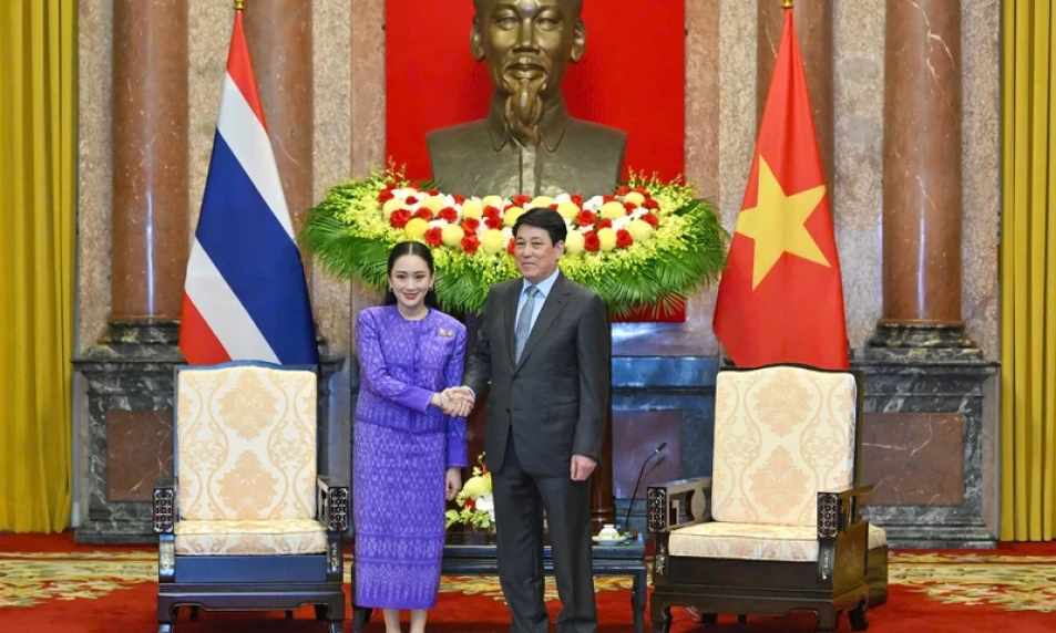 Chủ tịch nước Lương Cường tiếp Thủ tướng Thái Lan Paetongtarn Shinawatra