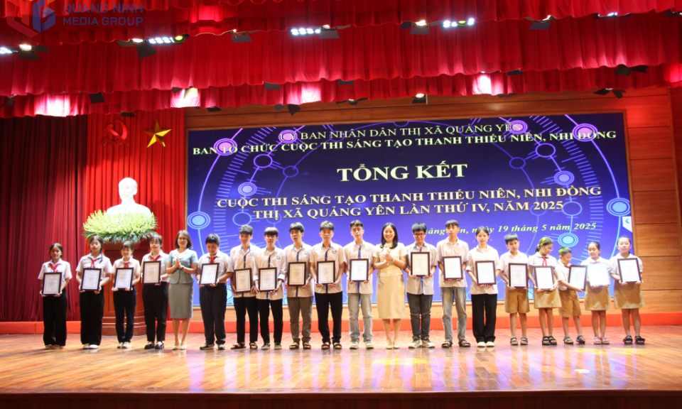 TX Quảng Yên trao giải Cuộc thi Sáng tạo thanh thiếu niên, nhi đồng