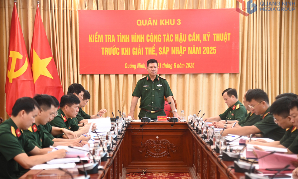 Quân khu 3 kiểm tra công tác hậu cần, kỹ thuật tại Bộ CHQS tỉnh Quảng Ninh