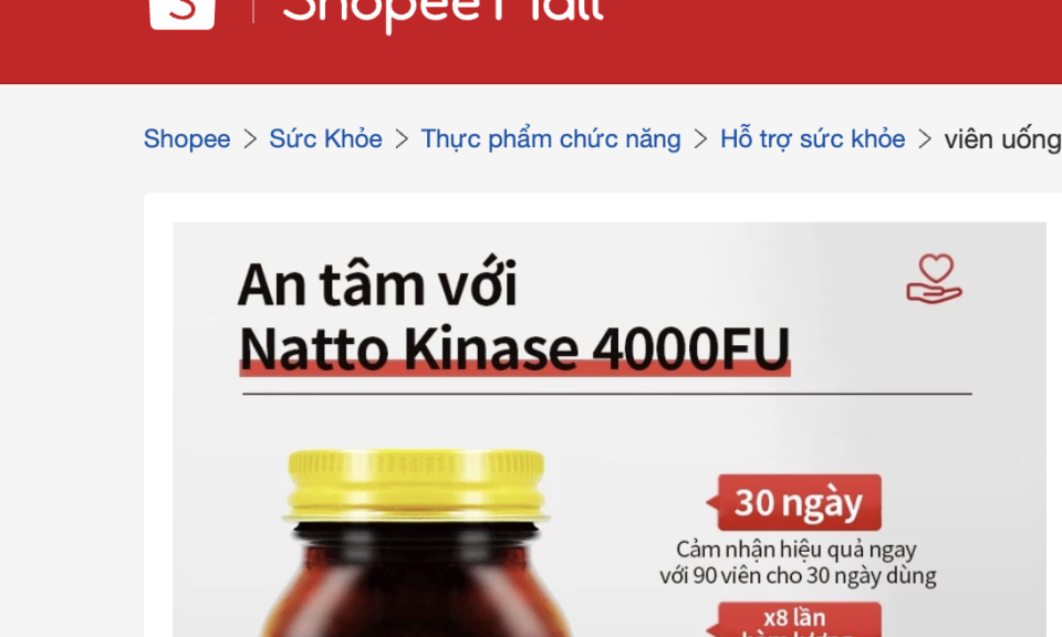 Loạt thực phẩm chức năng bị ngừng kinh doanh, gỡ thông tin trên Shopee, Lazada