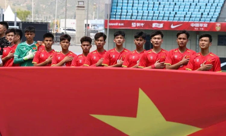 U16 Việt Nam ngược dòng cầm hòa 2-2 chủ nhà Trung Quốc tại giải U16 quốc tế