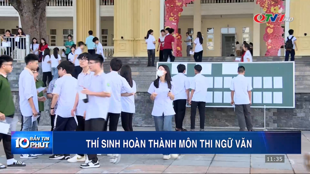 Thí sinh hoàn thành môn thi Ngữ văn