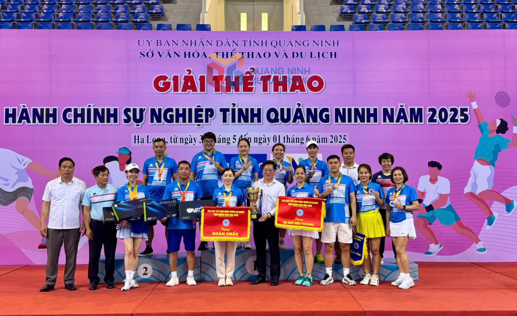 Đoàn Sở Văn hóa, Thể thao và Du lịch Quảng Ninh đã giành giải Nhất toàn đoàn chung cuộc ở hai nội dung Pickleball và Cầu lông.