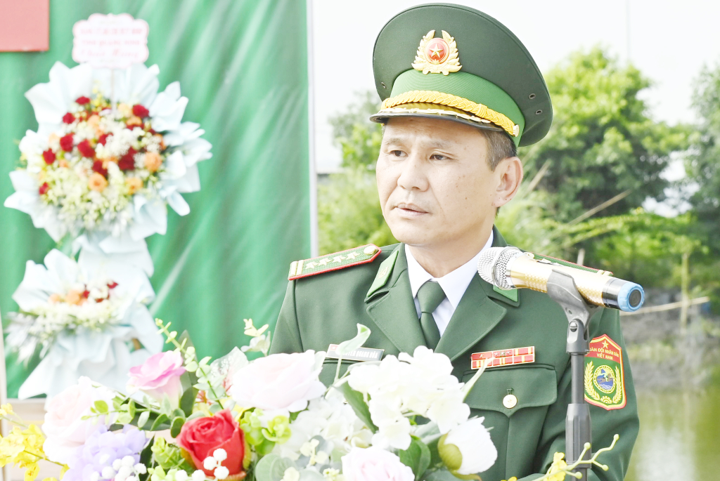 Đại tá Nguyễn Quang Hòa, Chỉ huy BĐBP tỉnh phát biểu chỉ đạo