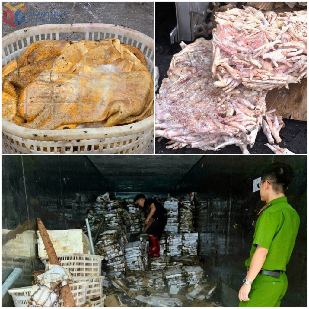 Hơn 25 tấn thực phẩm cất giấu trong kho lạnh không đảm bảo vệ sinh ATTP.
