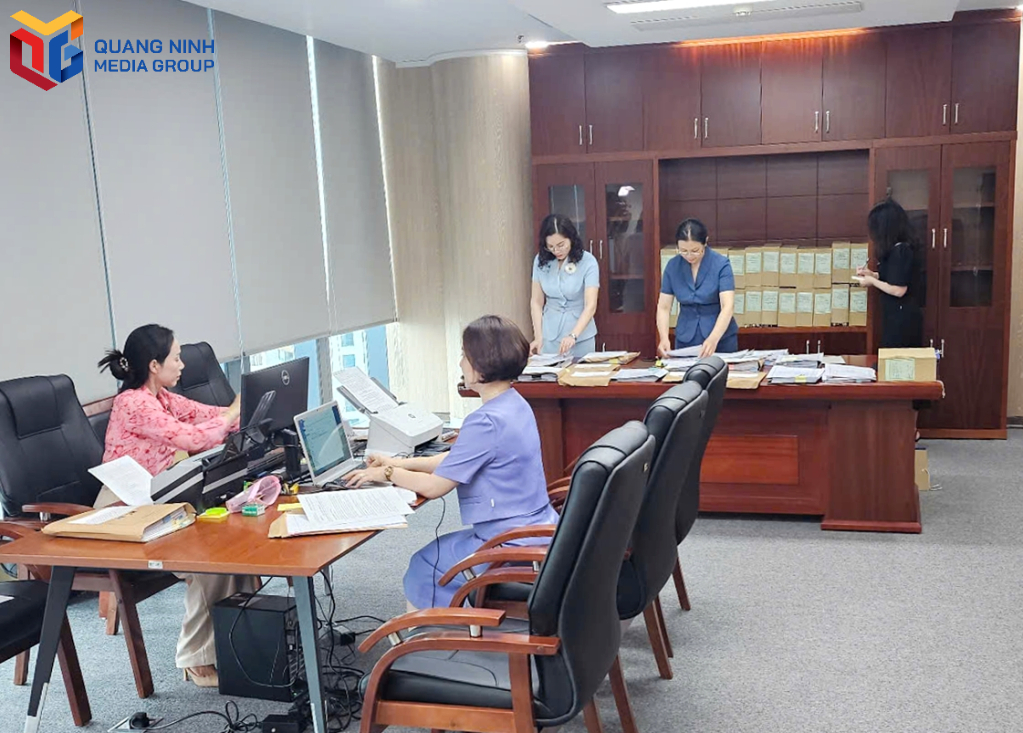 Công tác xử lý số hóa hồ sơ tại UBKT Đảng ủy Than Quảng Ninh.