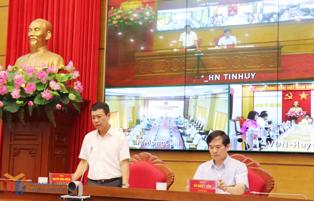 Lãnh đạo Ban Tuyên giáo - Dân vận phát biểu tại buổi làm việc.