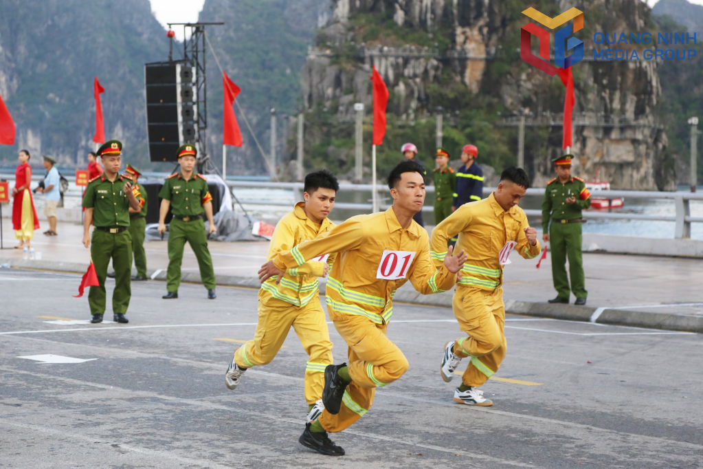 Các VĐV tham gia phần thi thực hành.