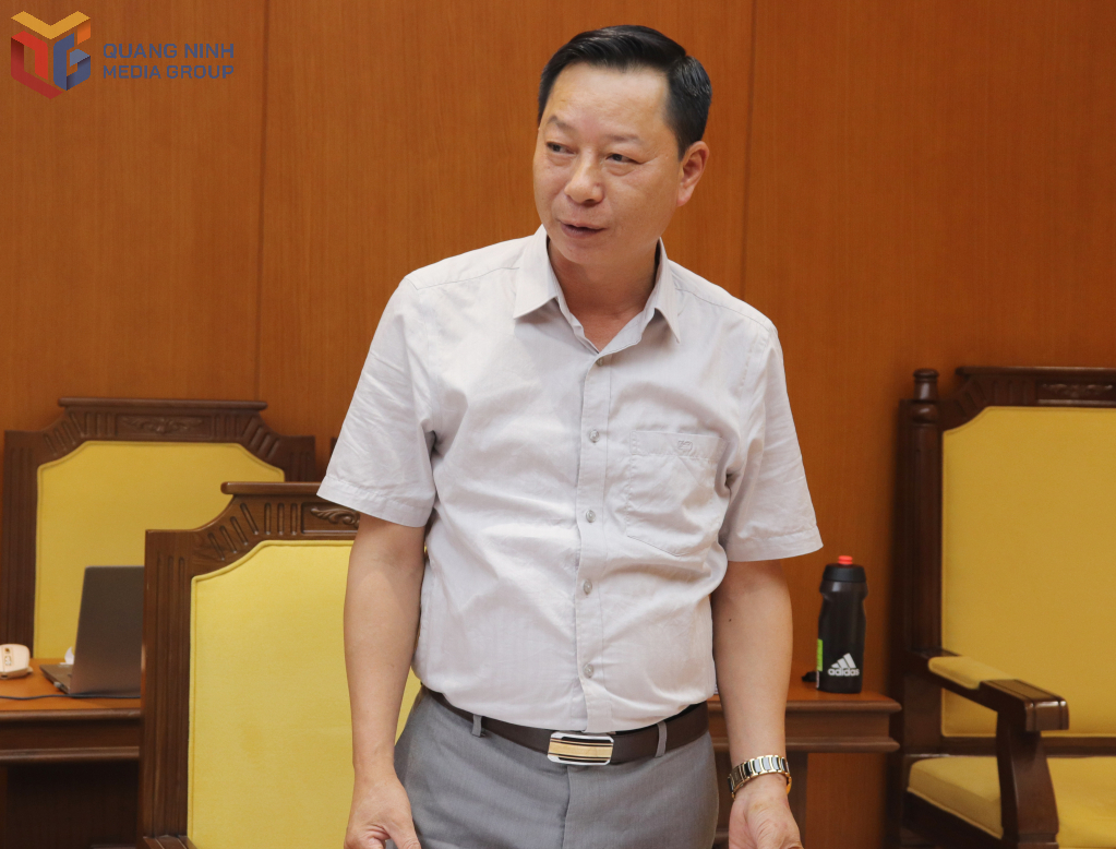Đồng chí Lê Văn Ánh, Phó Chủ tịch HĐND tỉnh phát biểu tại cuộc họp.