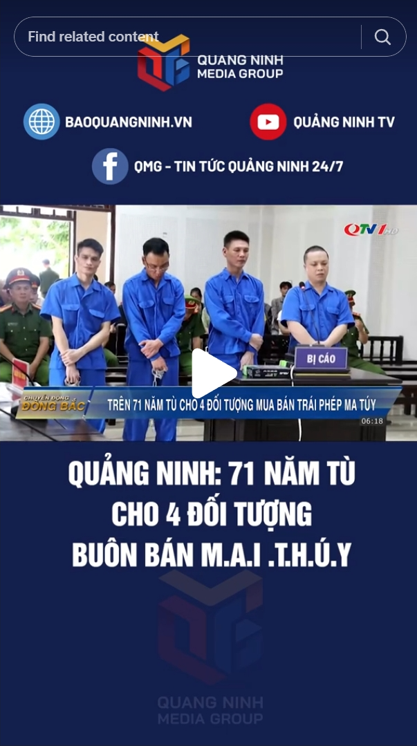 71 năm tù cho 4 đối tượng buôn ma tuý