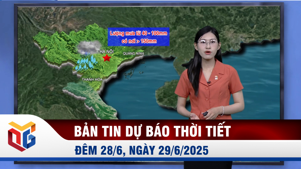 Dự báo thời tiết đêm 28/6, ngày 29/6/2025