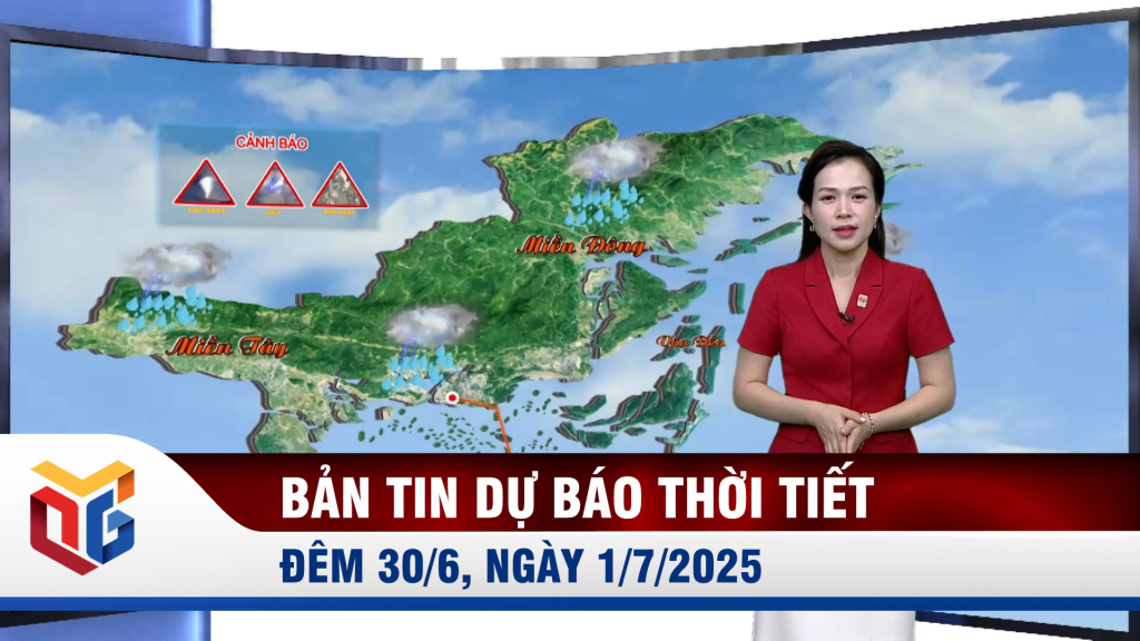 Dự báo thời tiết đêm 30/6, ngày 1/7/2025