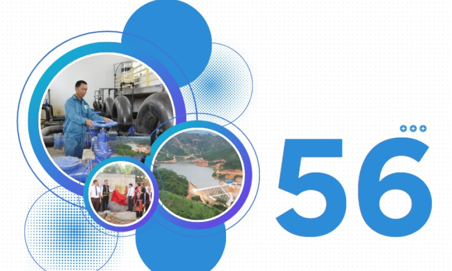 56 - là số lượng công trình nước sinh hoạt tập trung tại khu vực miền núi, vùng đồng bào DTTS tỉnh Quảng Ninh