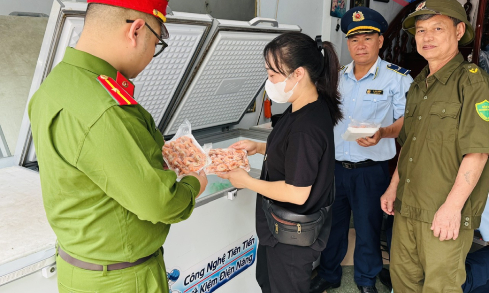 Thu giữ thực phẩm đông lạnh không rõ nguồn gốc