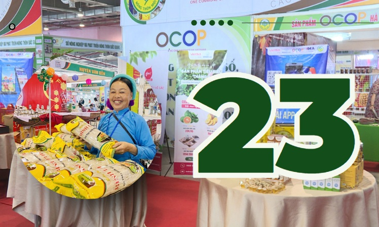 23 - là số điểm giới thiệu và bán sản phẩm OCOP trên toàn tỉnh hiện nay
