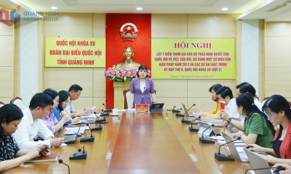 Đoàn ĐBQH tỉnh lấy ý kiến tham gia vào các dự án luật, dự thảo Nghị quyết trình Kỳ họp thứ 9