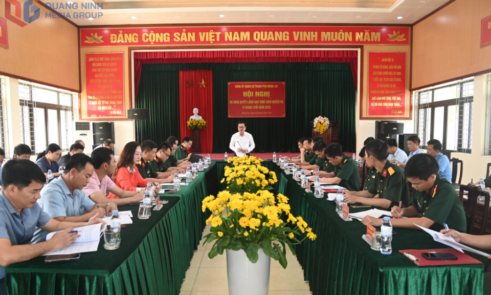 Đảng ủy Quân sự thành phố Móng Cái ra nghị quyết lãnh đạo thực hiện nhiệm vụ 6 tháng cuối năm