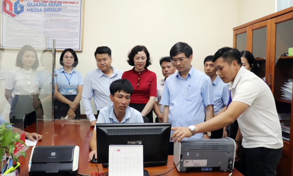 Đồng chí Vũ Quyết Tiến, Phó Bí thư Tỉnh uỷ kiểm tra công tác chuẩn bị mô hình chính quyền địa phương 2 cấp