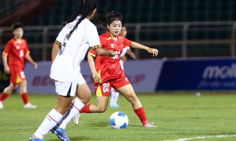 Thắng đậm U19 Timor-Leste, U19 nữ Việt Nam dẫn đầu bảng A