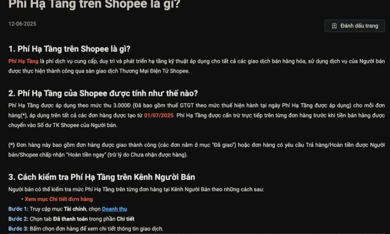 Shopee thu thêm phí hạ tầng 3.000 đồng/đơn, người bán lo 'méo mặt'