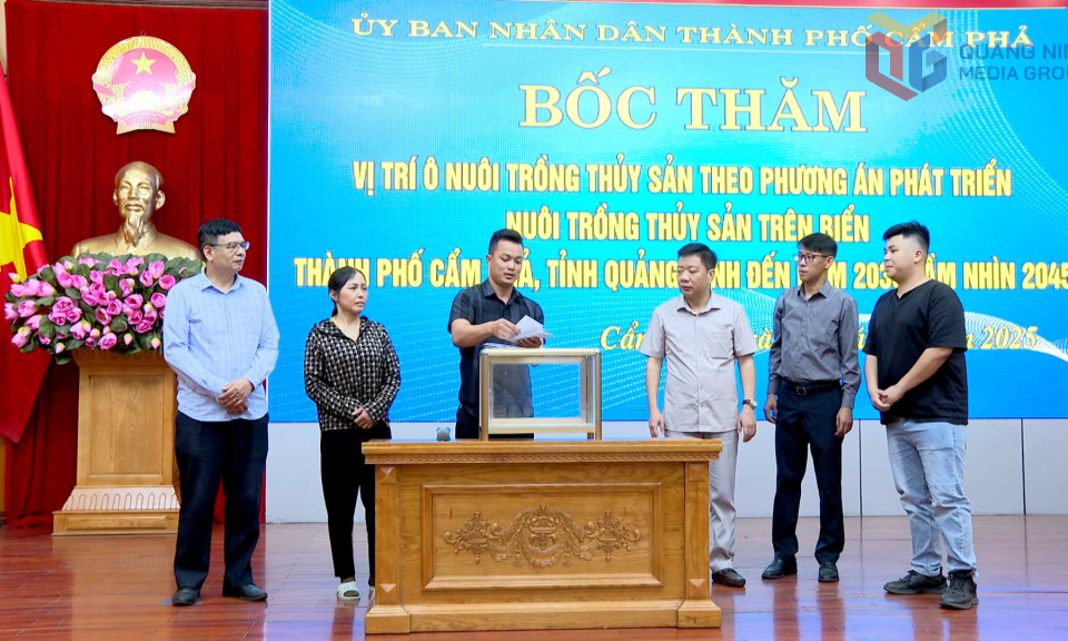 Cẩm Phả: Bốc thăm đợt cuối vị trí ô nuôi trồng thủy sản trên vùng biển thành phố