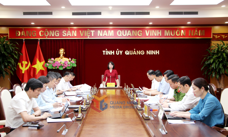 Thường trực Tỉnh ủy làm việc với Tiểu ban phục vụ Đại hội đại biểu Đảng bộ tỉnh lần thứ XVI, nhiệm kỳ 2025-2030