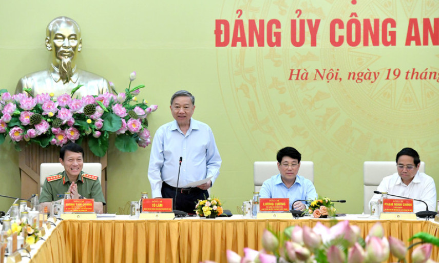 Hội nghị Đảng ủy Công an Trung ương 6 tháng đầu năm 2025