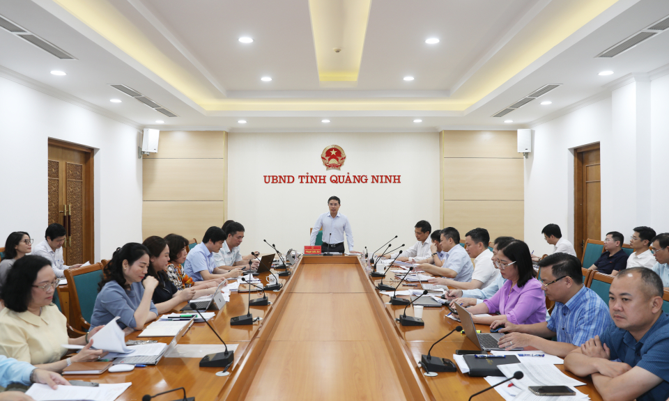 Chủ tịch UBND tỉnh họp nghe báo cáo việc triển khai mô hình chính quyền địa phương 2 cấp
