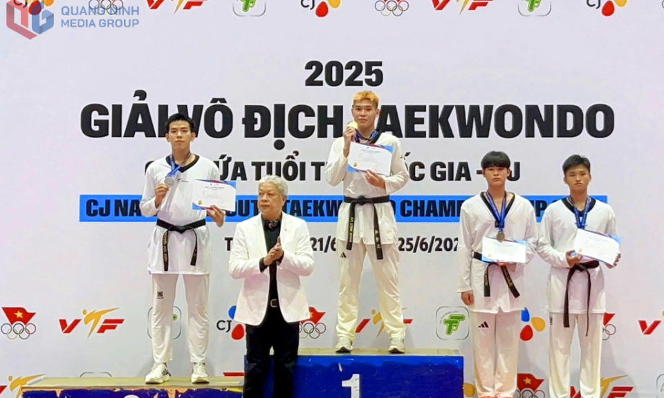 Đoàn Quảng Ninh giành 2 HCV Giải VĐ Taekwondo các lứa tuổi trẻ Quốc gia 2025