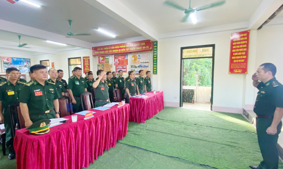 Đồn Biên phòng Hải Hòa tổ chức diễn tập chiến thuật cấp đồn biên phòng năm 2025