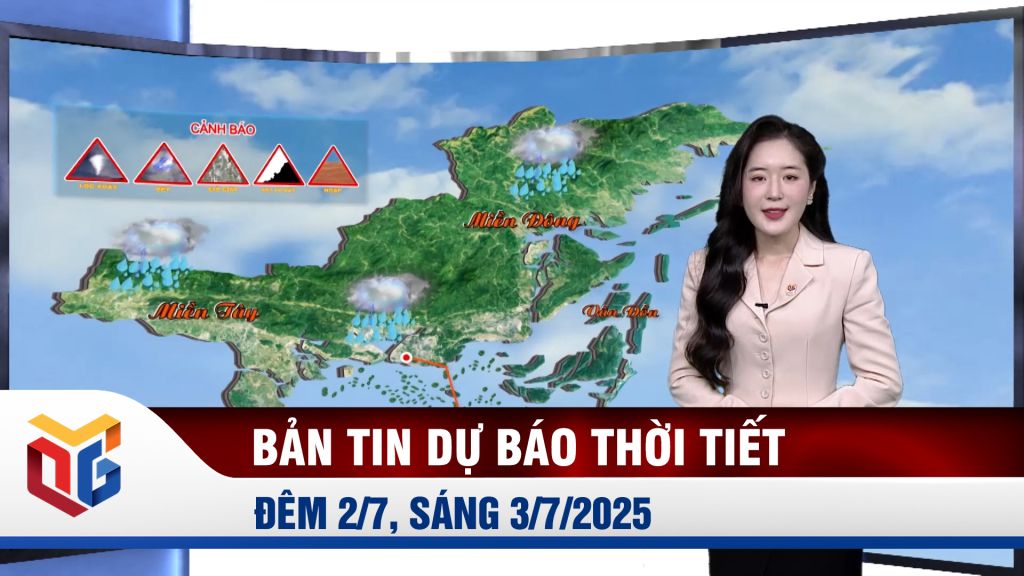 Dự báo thời tiết đêm 2, ngày 3/7/2025