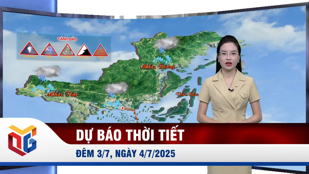 Dự báo thời tiết đêm 3/7, ngày 4/7/2025