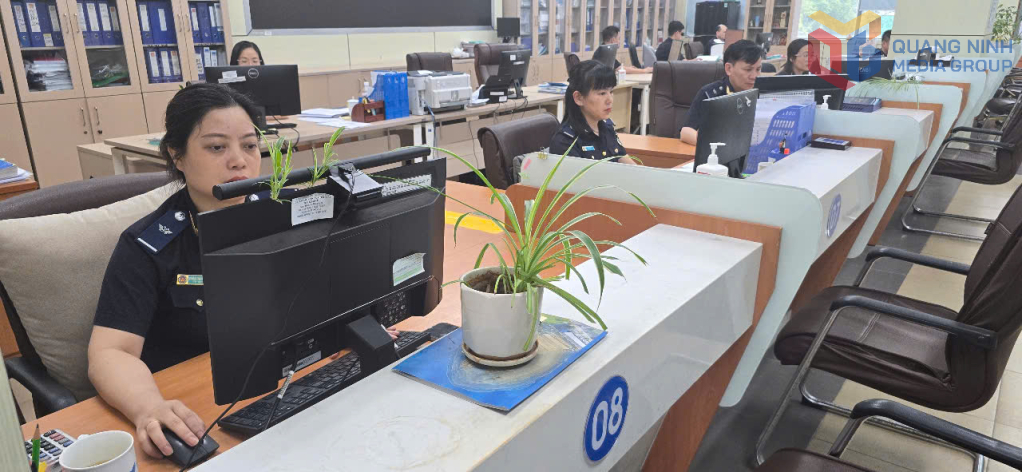 Tờ khai được Hải quan cửa khẩu Quốc tế Móng Cái giải quyết trên môi trường mạng.