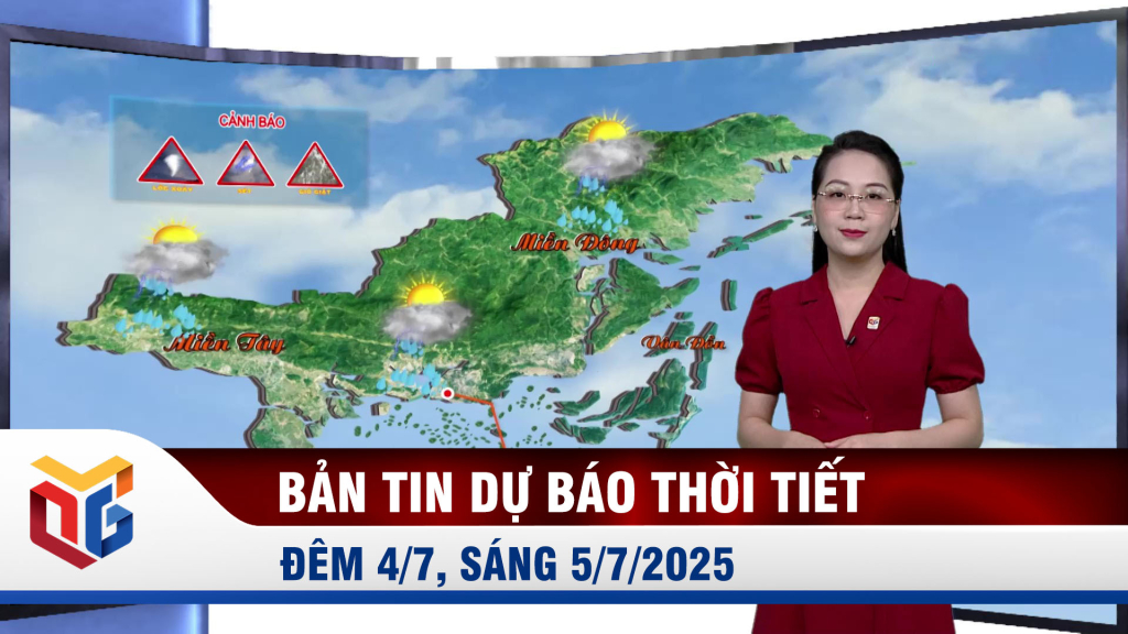 Bản tin dự báo thời tiết đêm 4/7, ngày 5/7/2025