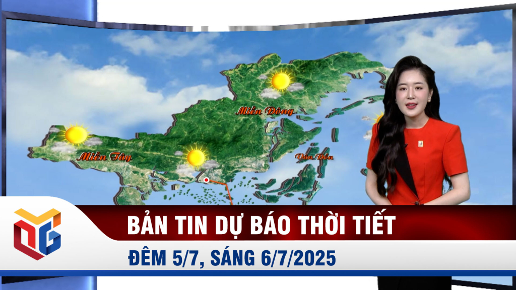 Bản tin dự báo thời tiết đêm 5/7, ngày 6/7/2025