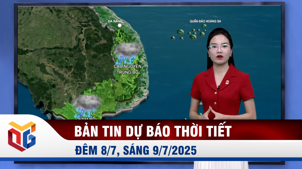 Bản tin dự báo thời tiết đêm 8, ngày 9/7/2025
