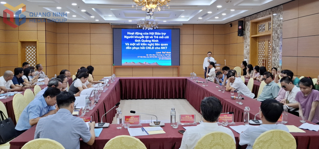 Hội Bảo trợ NKT-TMC tỉnh tại hội thảo khoa học về Tổng kết, lượng giá và chuyển giao 3 mô hình hỗ trợ phục hồi chức năng lao động cho người khuyết tật vận động, người khiếm thị và người khiếm thính tỉnh Quảng Ninh năm 2025.