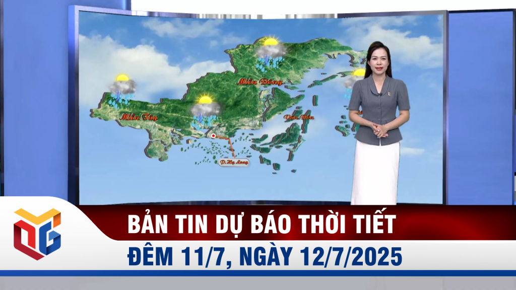 Dự báo thời tiết đêm 11/7, ngày 12/7/2025
