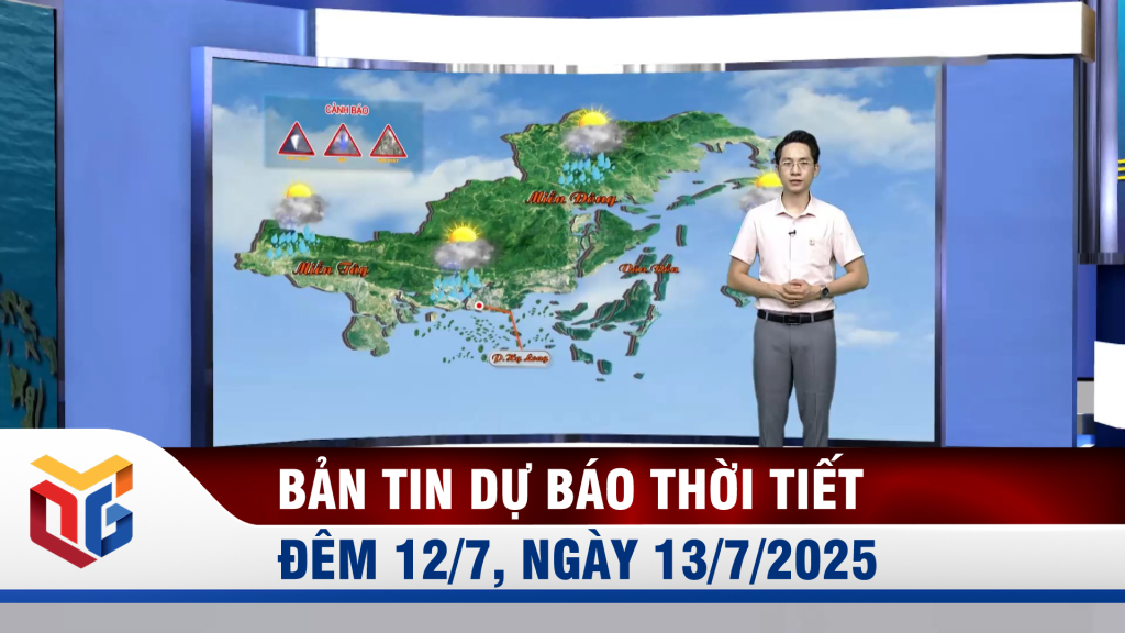 Dự báo thời tiết đêm 12/7, ngày 13/7/2025