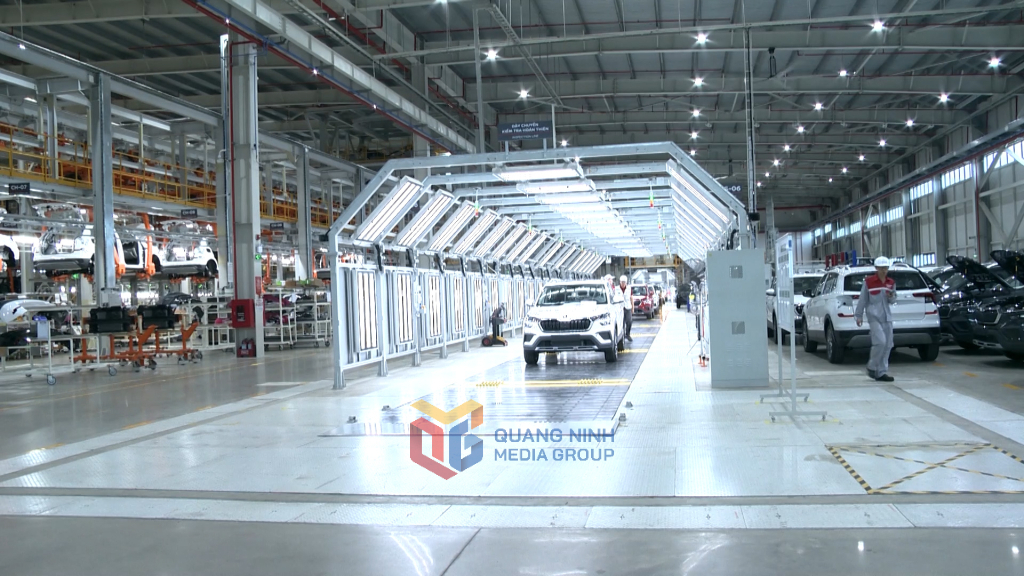 Dây chuyền sản xuất xe ô tô thương hiệu Skoda tại Nhà máy ô tô Thành Công, Việt Hưng.