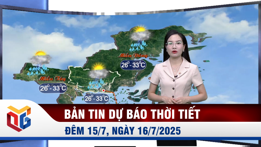 Dự báo thời tiết đêm 15, ngày 16/7/2025