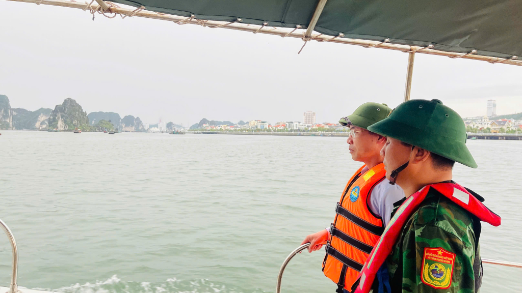 Đồng chí Phạm Đức Ấn tại hiện trường.