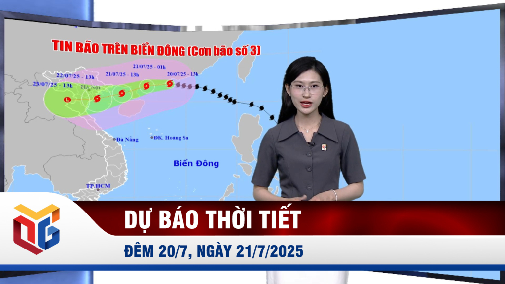 Dự báo thời tiết đêm 20, ngày 21/7/2025