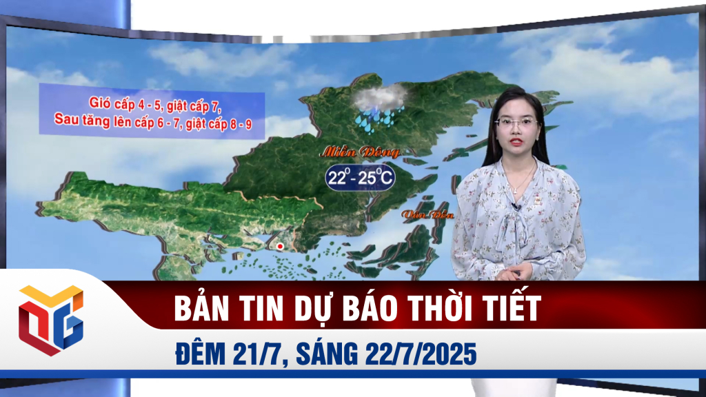 Dự báo thời tiết đêm 21, ngày 22/7/2025