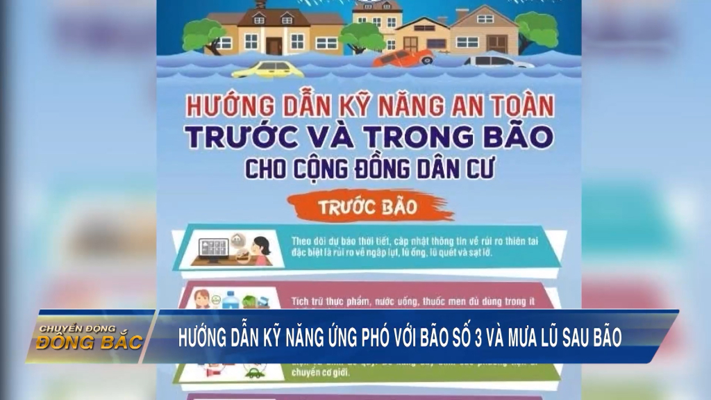 Hướng dẫn kỹ năng ứng phó với Bão số 3 và mưa lũ sau bão